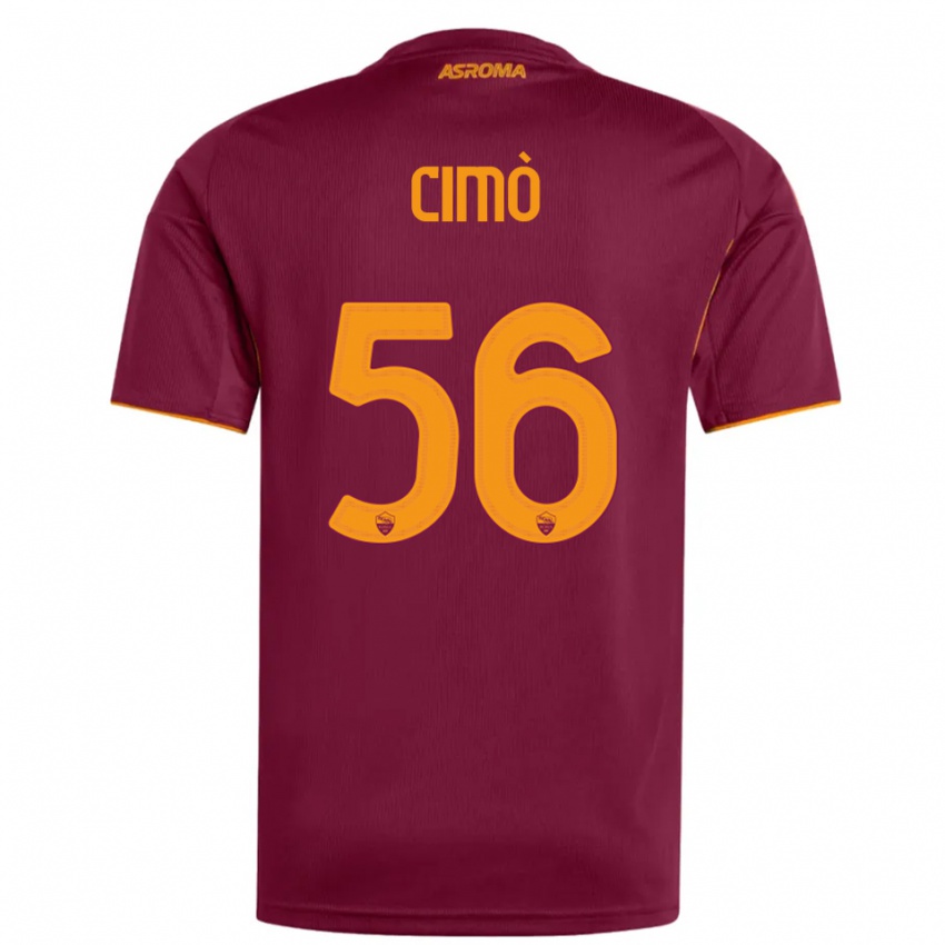 ילדים Giada Cimò #56 בורגונדי כתום ג'רזי ביתית 2025/26 חולצה קצרה