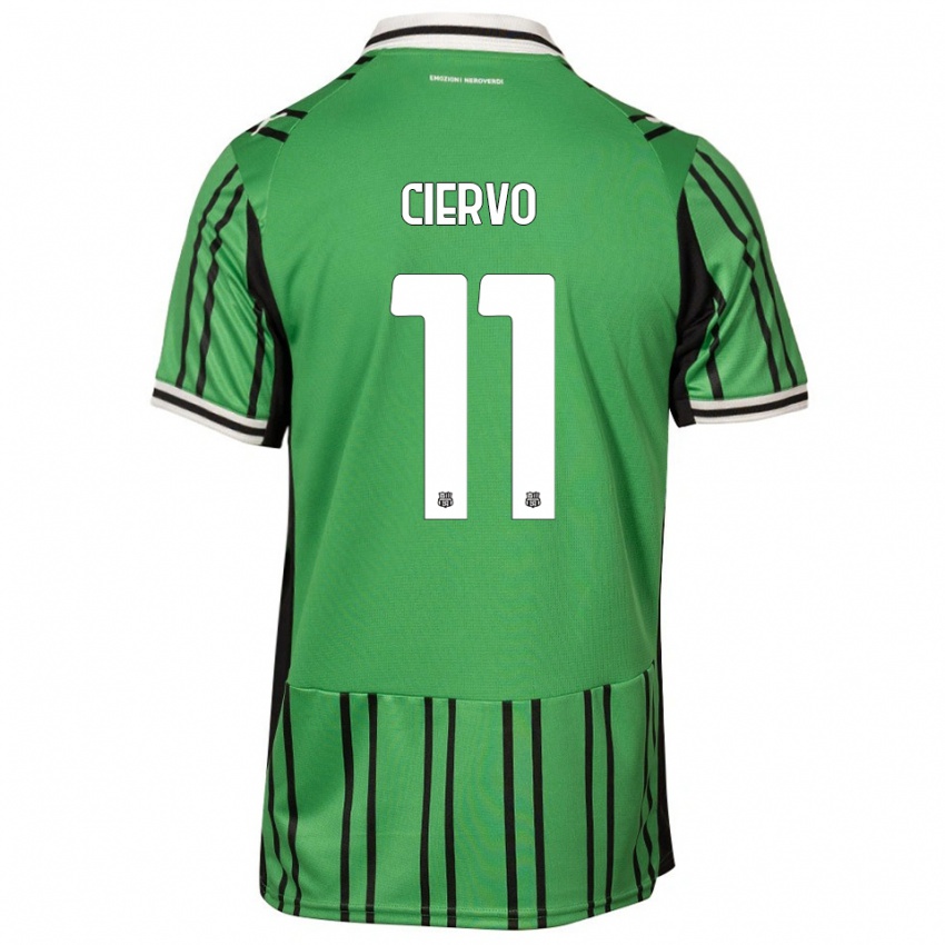 ילדים ריקרדו צ׳יירבו #11 ירוק שחור ג'רזי ביתית 2025/26 חולצה קצרה