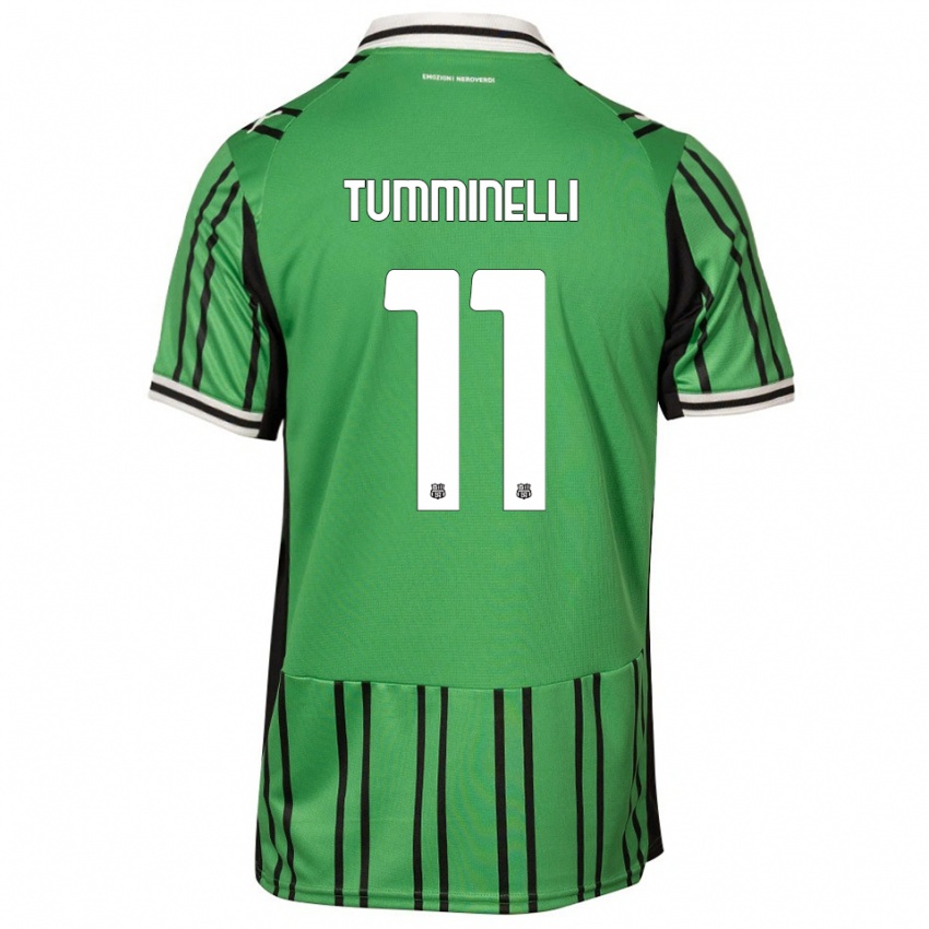 ילדים Daniel Tumminelli #11 ירוק שחור ג'רזי ביתית 2025/26 חולצה קצרה