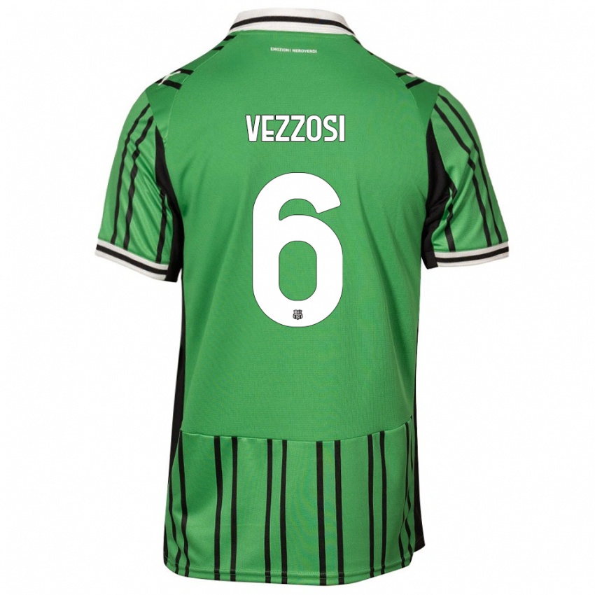 ילדים Giorgio Vezzosi #6 ירוק שחור ג'רזי ביתית 2025/26 חולצה קצרה