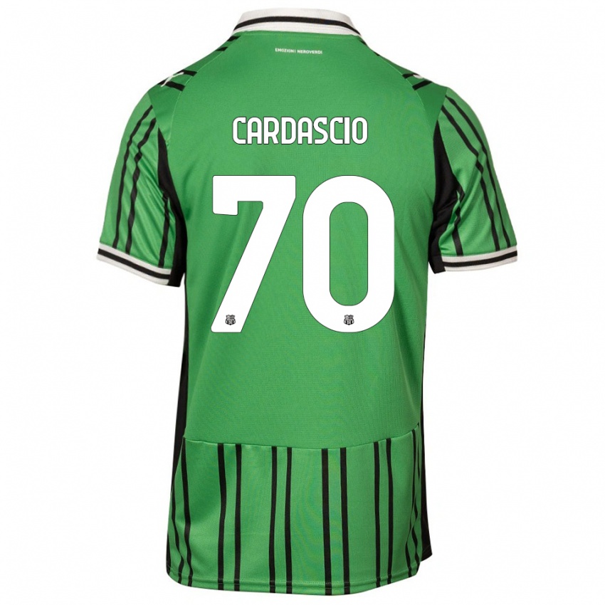 ילדים Alessandro Cardascio #70 ירוק שחור ג'רזי ביתית 2025/26 חולצה קצרה ילדים Alessandro Cardascio #70 ירוק שחור ג'רזי ביתית 2025/26 חולצה קצרה