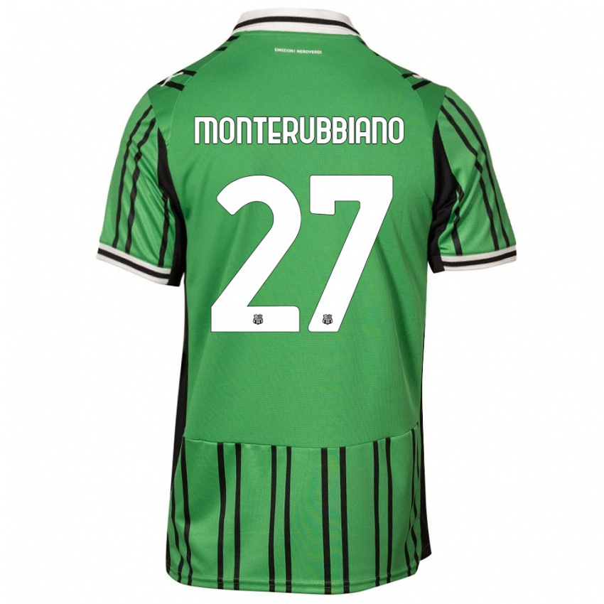 ילדים Valeria Monterubbiano #27 ירוק שחור ג'רזי ביתית 2025/26 חולצה קצרה