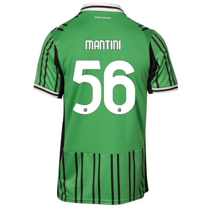 ילדים Raffaele Mantini #56 ירוק שחור ג'רזי ביתית 2025/26 חולצה קצרה