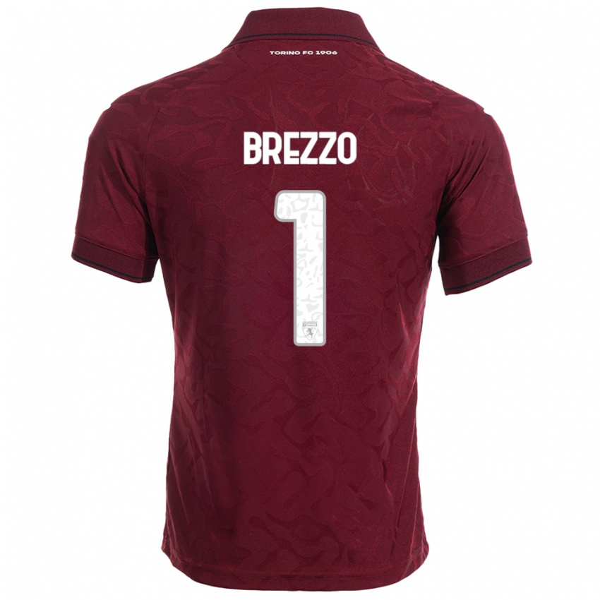 ילדים מטאו ברזו #1 בורגונדי לבן ג'רזי ביתית 2025/26 חולצה קצרה