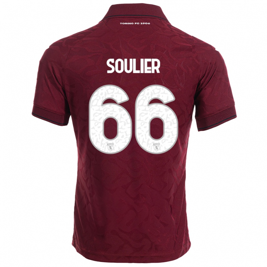 ילדים אוון סולייר #66 בורגונדי לבן ג'רזי ביתית 2025/26 חולצה קצרה