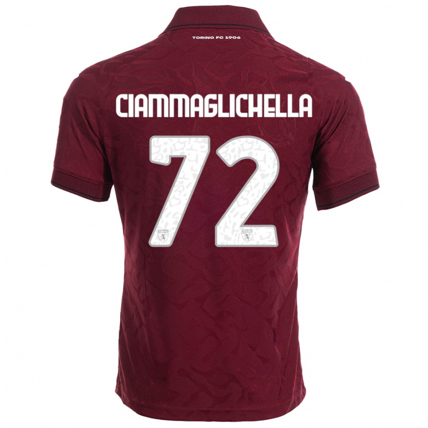 ילדים אהרון צ'ימגליצ'לה #72 בורגונדי לבן ג'רזי ביתית 2025/26 חולצה קצרה