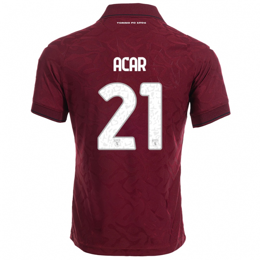 ילדים אמירהן אקאר #21 בורגונדי לבן ג'רזי ביתית 2025/26 חולצה קצרה