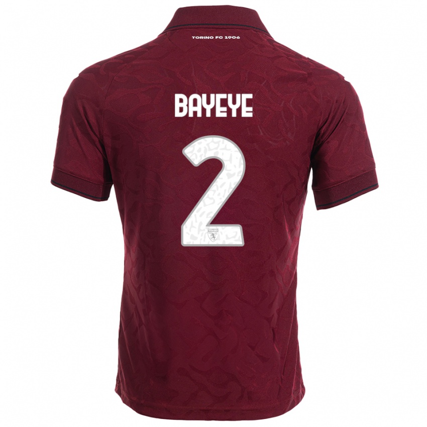 ילדים בריאן באייה #2 בורגונדי לבן ג'רזי ביתית 2025/26 חולצה קצרה