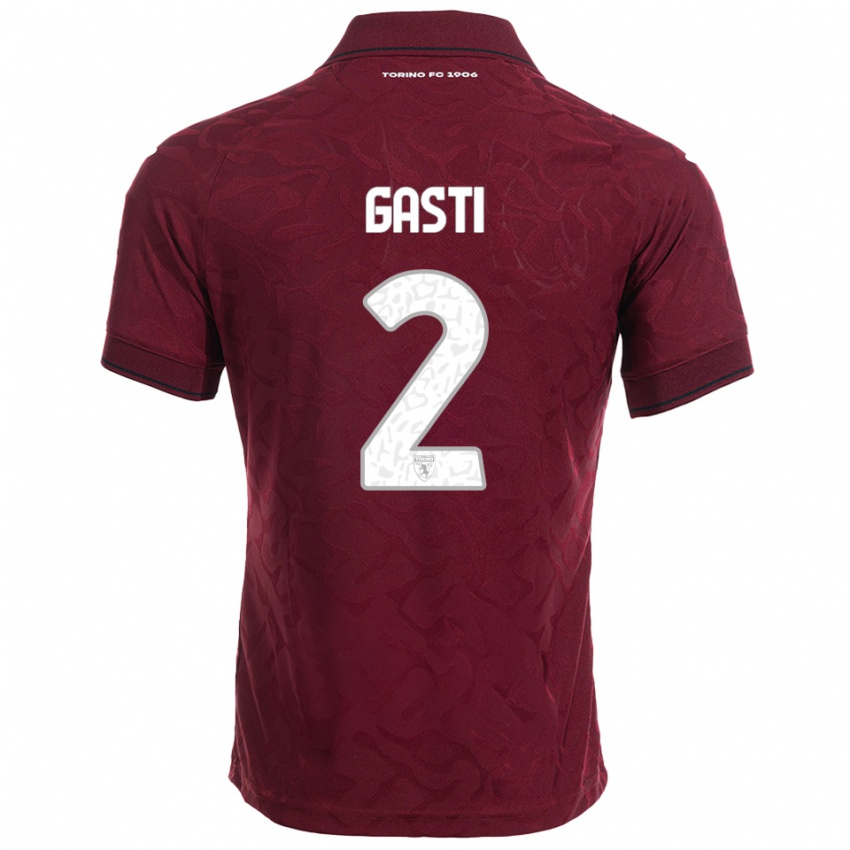 ילדים הבטמו גאסטי #2 בורגונדי לבן ג'רזי ביתית 2025/26 חולצה קצרה