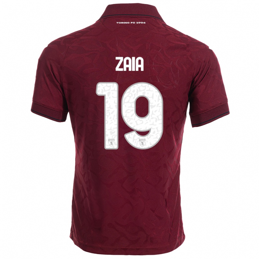 ילדים אדוארדו זאיה #19 בורגונדי לבן ג'רזי ביתית 2025/26 חולצה קצרה