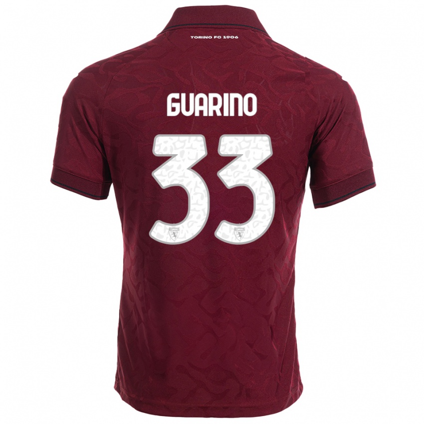 ילדים ריטה גוארינו #33 בורגונדי לבן ג'רזי ביתית 2025/26 חולצה קצרה