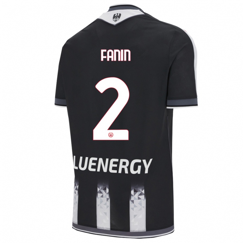 ילדים Alessandro Fanin #2 שחור לבן ג'רזי ביתית 2025/26 חולצה קצרה ילדים Alessandro Fanin #2 שחור לבן ג'רזי ביתית 2025/26 חולצה קצרה