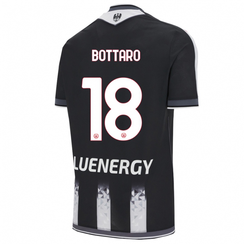 ילדים Leonardo Bottaro #18 שחור לבן ג'רזי ביתית 2025/26 חולצה קצרה