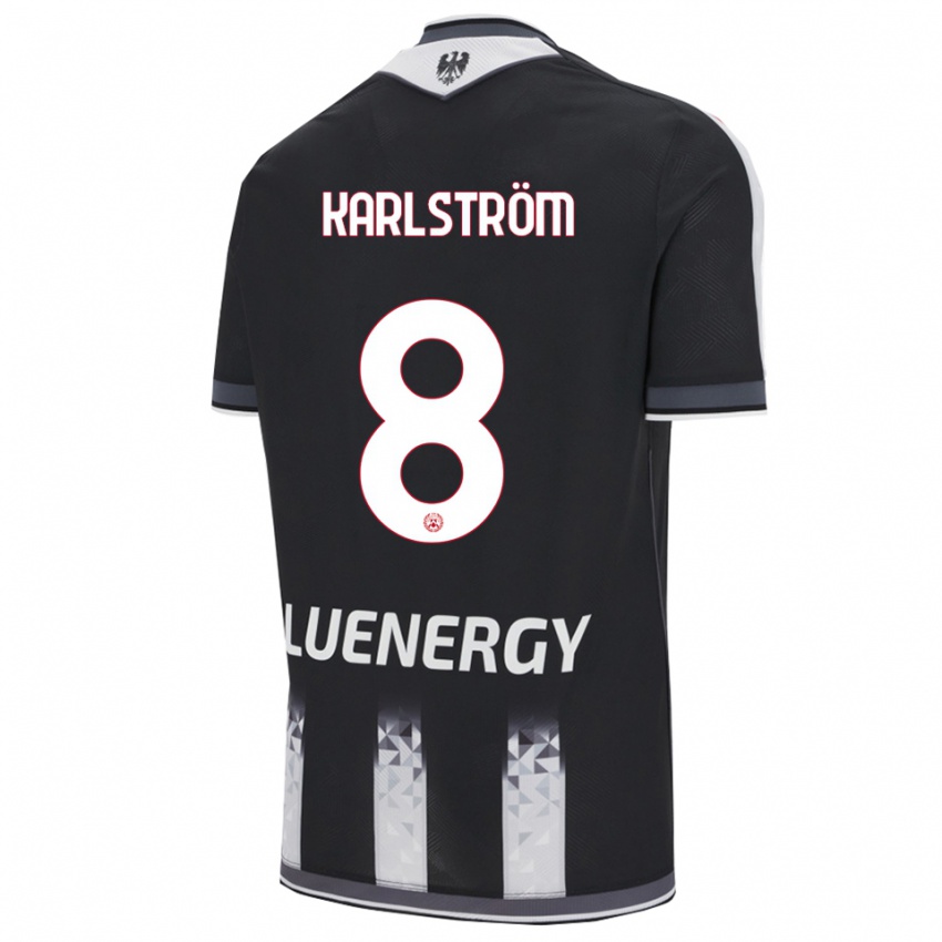 ילדים יספר קרלסטרום #8 שחור לבן ג'רזי ביתית 2025/26 חולצה קצרה
