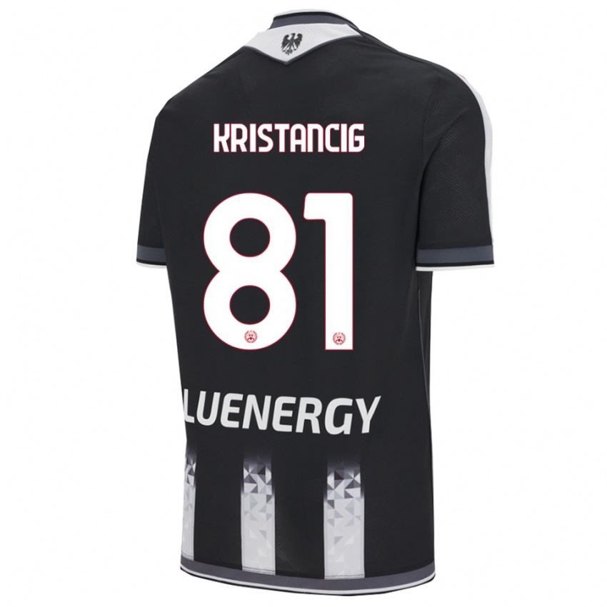 ילדים Luca Kristancig #81 שחור לבן ג'רזי ביתית 2025/26 חולצה קצרה