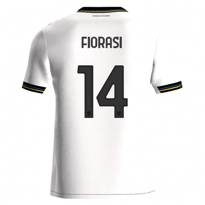ילדים Pietro Fiorasi #14 לבן שחור ג'רזי ביתית 2025/26 חולצה קצרה