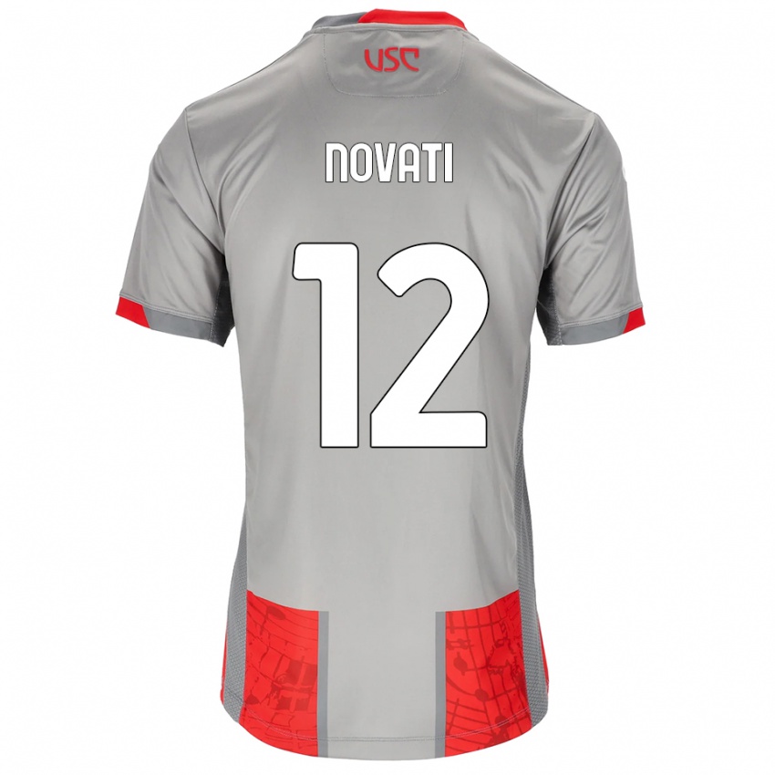 ילדים Lorenzo Novati #12 אדום אפור ג'רזי ביתית 2025/26 חולצה קצרה