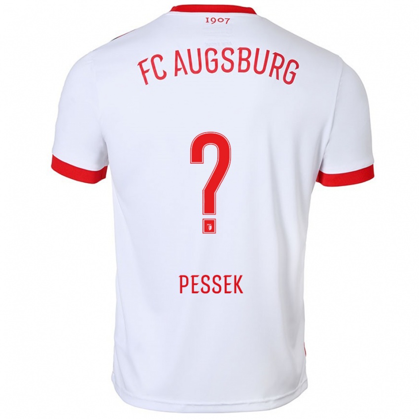 ילדים Luca Pessek #0 לבן אדום ג'רזי ביתית 2025/26 חולצה קצרה