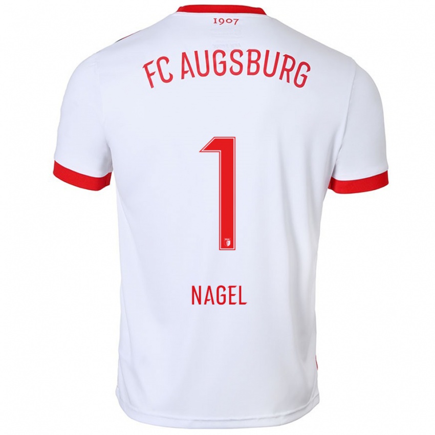 ילדים Timo Nagel #1 לבן אדום ג'רזי ביתית 2025/26 חולצה קצרה