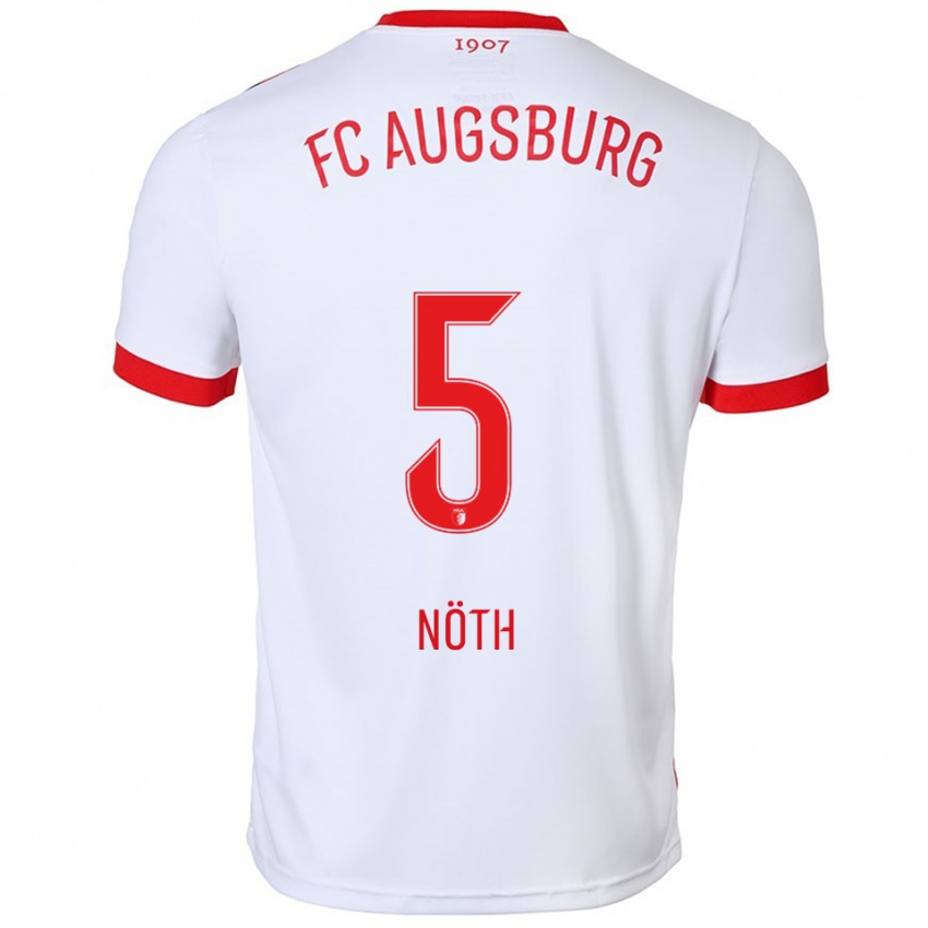 ילדים Antonia Nöth #5 לבן אדום ג'רזי ביתית 2025/26 חולצה קצרה