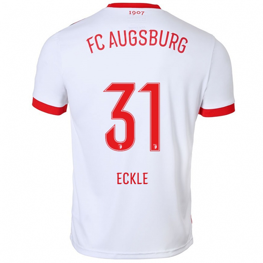 ילדים Philipp Eckle #31 לבן אדום ג'רזי ביתית 2025/26 חולצה קצרה