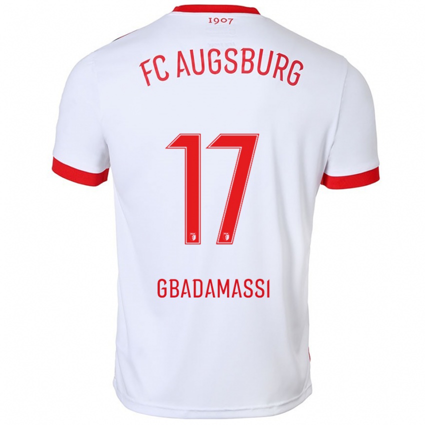 ילדים Rayane Gbadamassi #17 לבן אדום ג'רזי ביתית 2025/26 חולצה קצרה