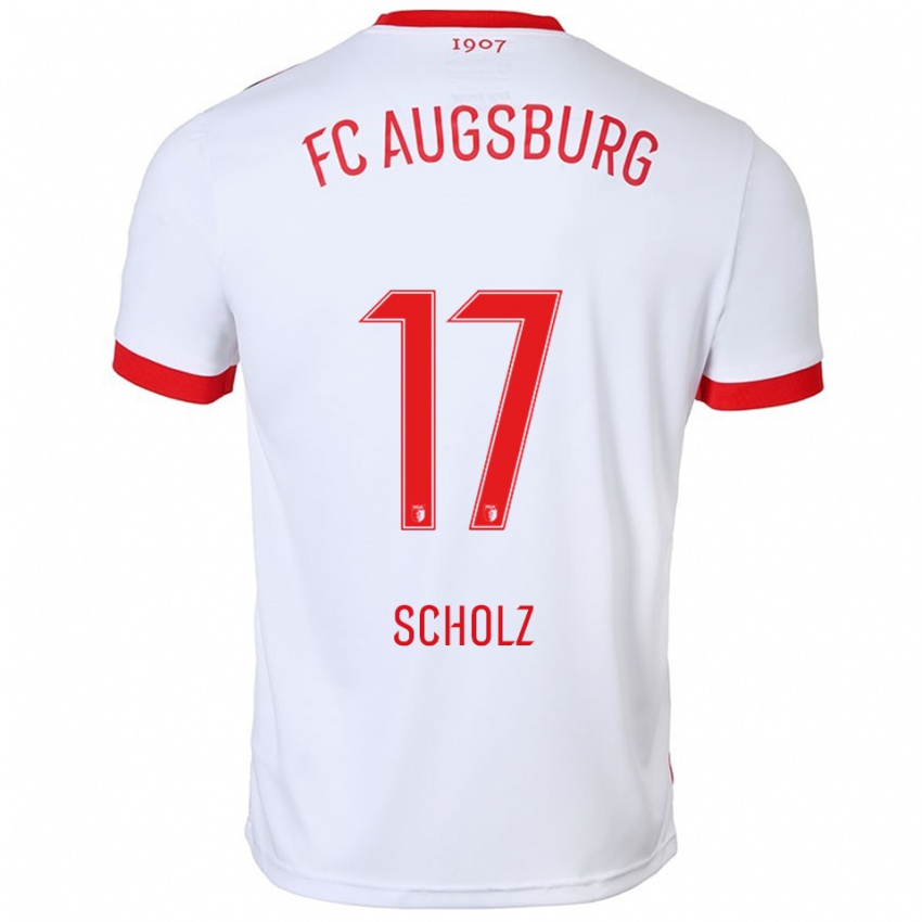 ילדים ג׳רום שולץ #17 לבן אדום ג'רזי ביתית 2025/26 חולצה קצרה