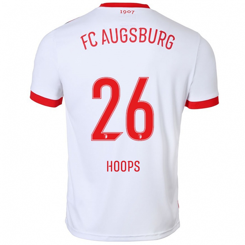 ילדים טים הופס #26 לבן אדום ג'רזי ביתית 2025/26 חולצה קצרה