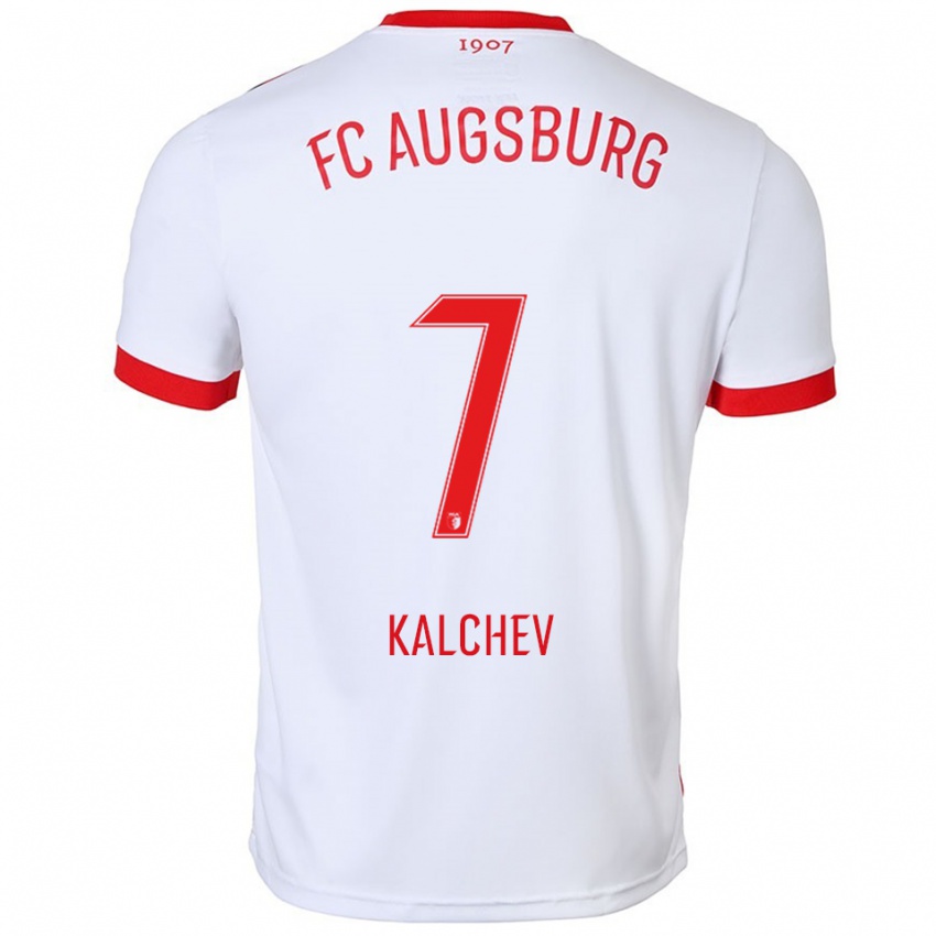 ילדים Nikola Kalchev #7 לבן אדום ג'רזי ביתית 2025/26 חולצה קצרה