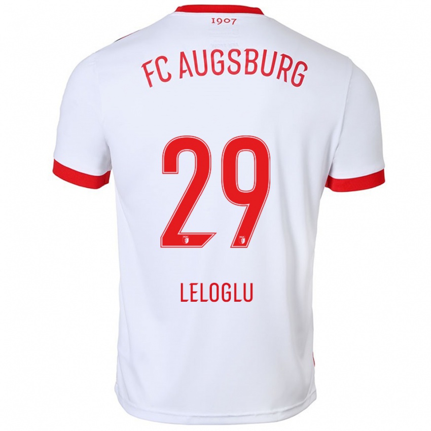 ילדים Aras Leloglu #29 לבן אדום ג'רזי ביתית 2025/26 חולצה קצרה