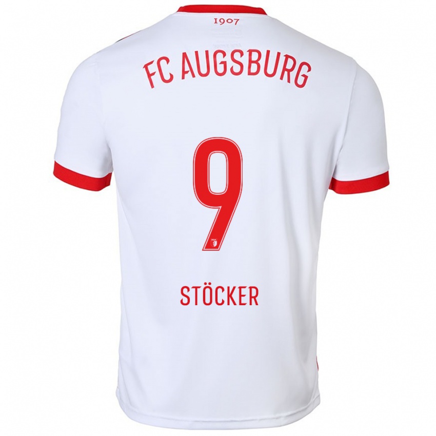 ילדים Louis Stöcker #9 לבן אדום ג'רזי ביתית 2025/26 חולצה קצרה