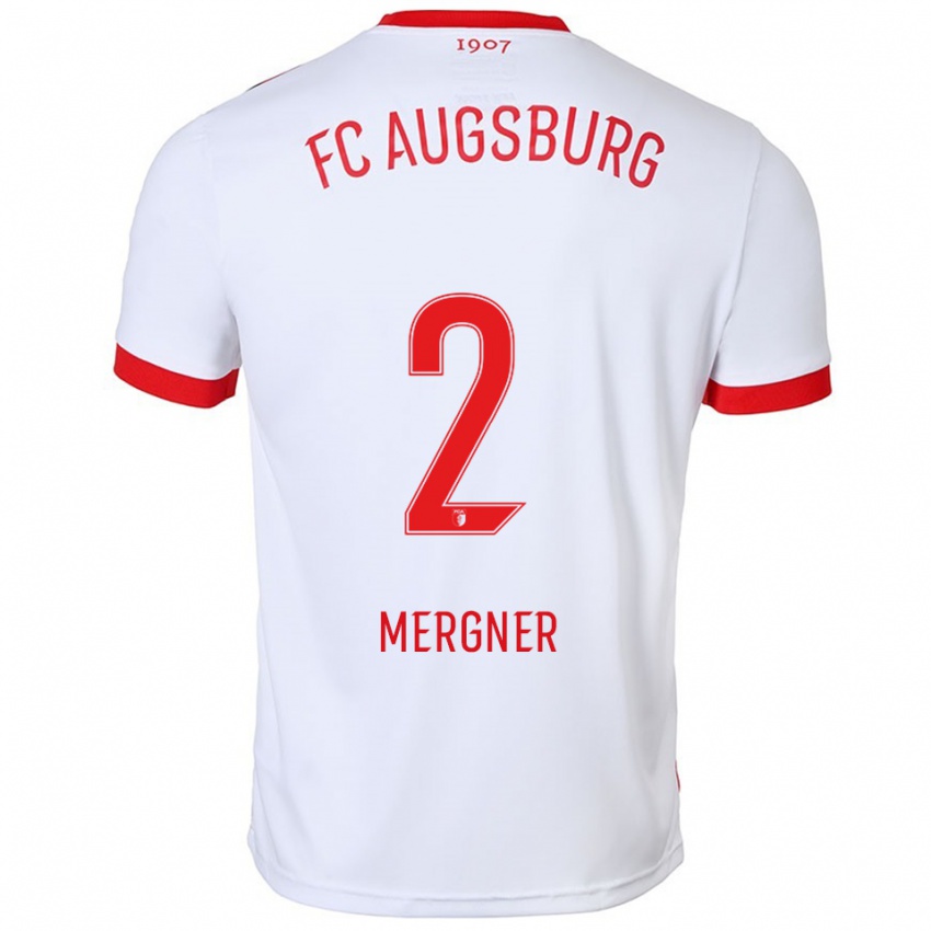 ילדים Sandra Mergner #2 לבן אדום ג'רזי ביתית 2025/26 חולצה קצרה