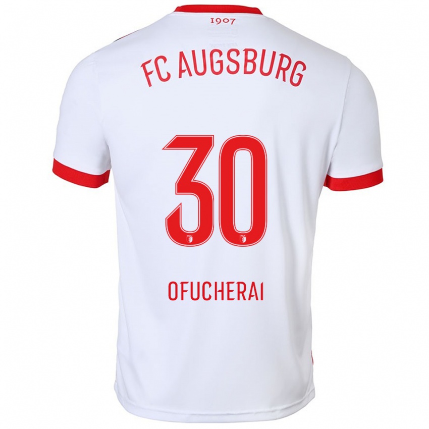 ילדים Isaac Ofucherai #30 לבן אדום ג'רזי ביתית 2025/26 חולצה קצרה