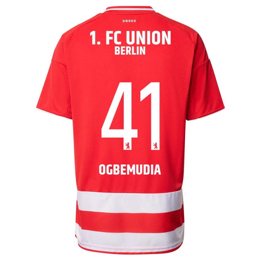 ילדים אולובאסיון אוגבמודיה #41 אדום לבן ג'רזי ביתית 2025/26 חולצה קצרה