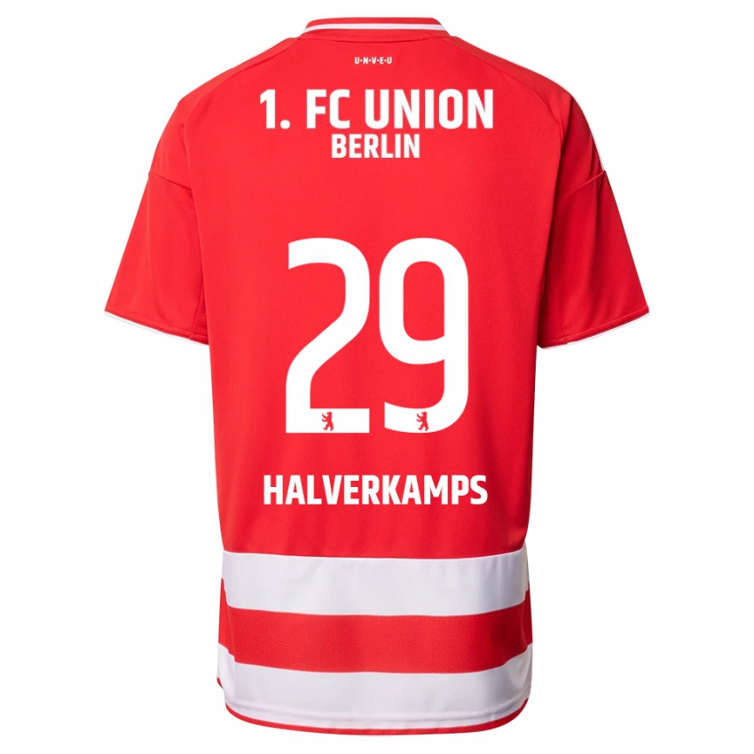 ילדים Antonia Halverkamps #29 אדום לבן ג'רזי ביתית 2025/26 חולצה קצרה