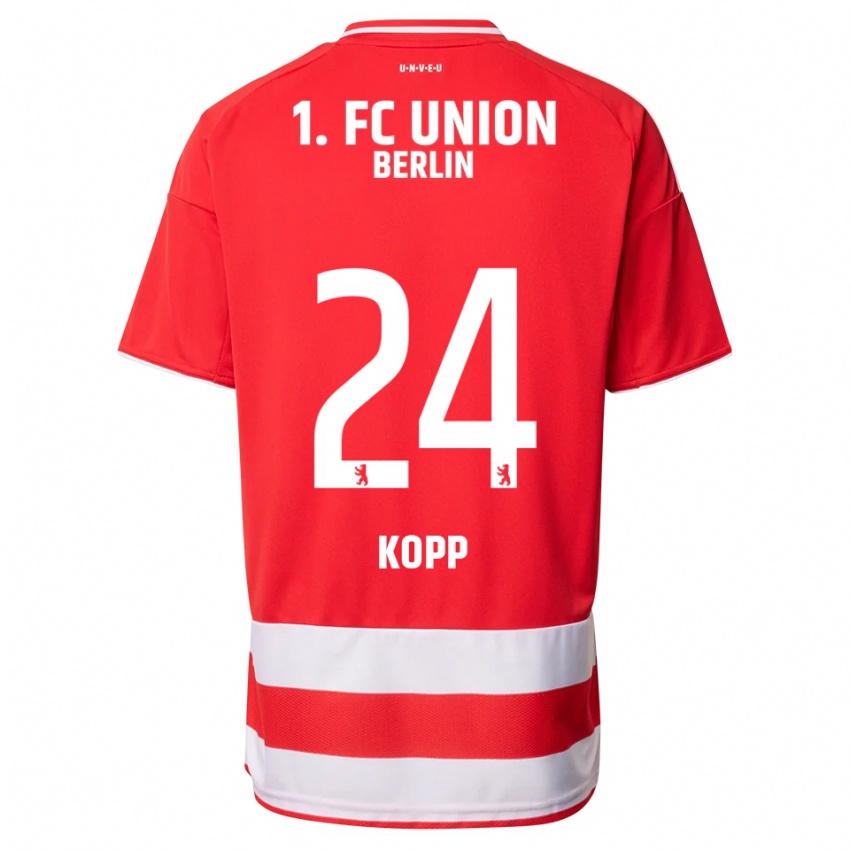 ילדים Marvin Kopp #24 אדום לבן ג'רזי ביתית 2025/26 חולצה קצרה