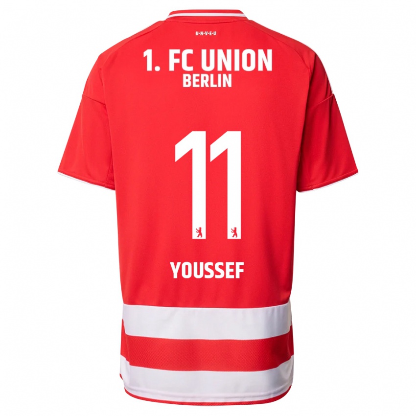 ילדים נור יוסף #11 אדום לבן ג'רזי ביתית 2025/26 חולצה קצרה