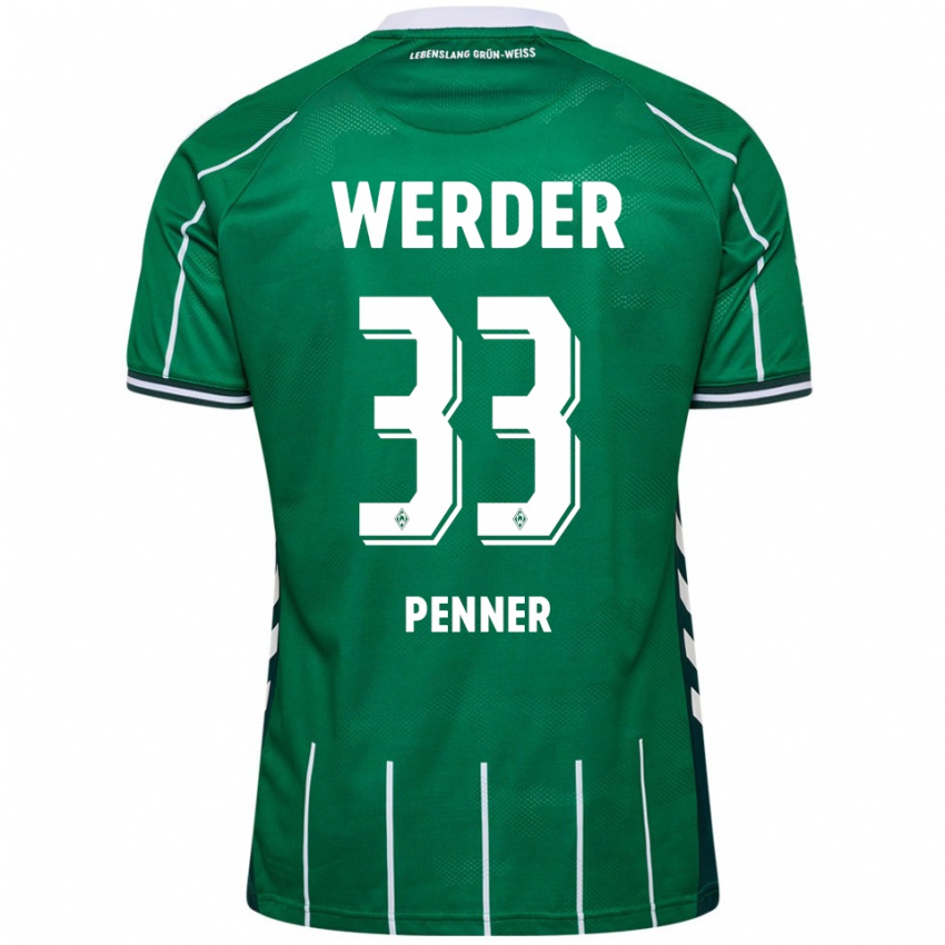 ילדים Maria Penner #33 ירוק לבן ג'רזי ביתית 2025/26 חולצה קצרה