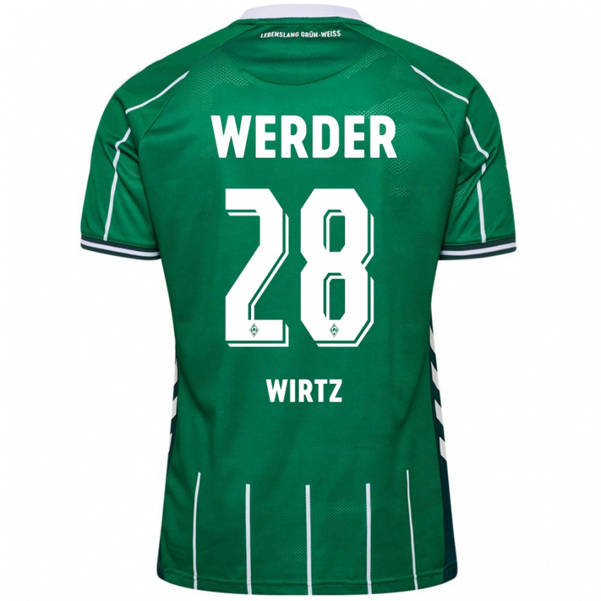 ילדים ג'וליאן וירץ #28 ירוק לבן ג'רזי ביתית 2025/26 חולצה קצרה
