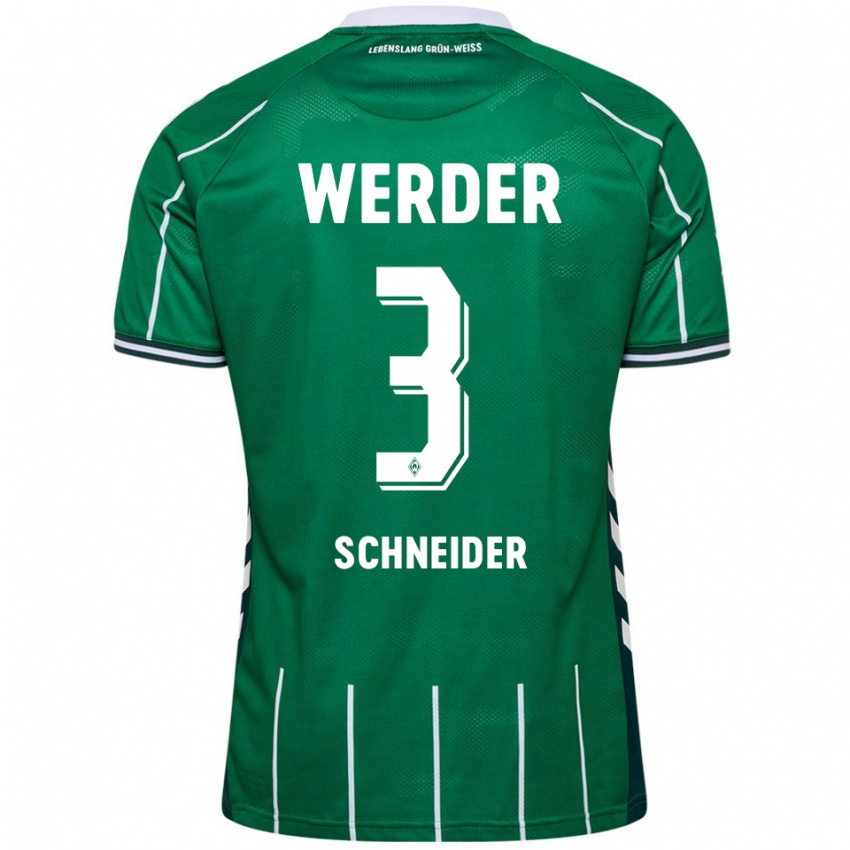 ילדים Dieter Schneider #3 ירוק לבן ג'רזי ביתית 2025/26 חולצה קצרה