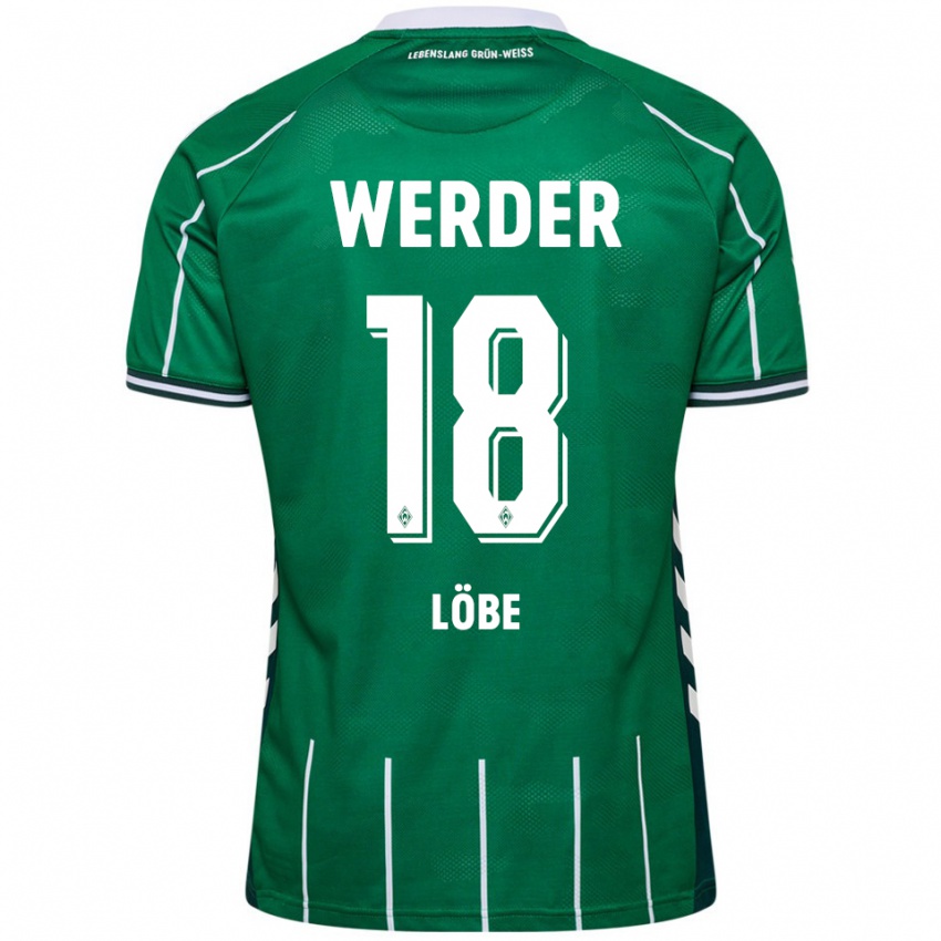 ילדים Jasper Löbe #18 ירוק לבן ג'רזי ביתית 2025/26 חולצה קצרה
