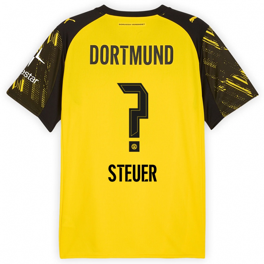 ילדים Etienne Steuer #0 צהוב שחור ג'רזי ביתית 2025/26 חולצה קצרה