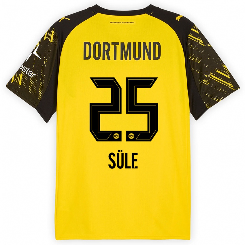 ילדים ניקלאס זולה #25 צהוב שחור ג'רזי ביתית 2025/26 חולצה קצרה