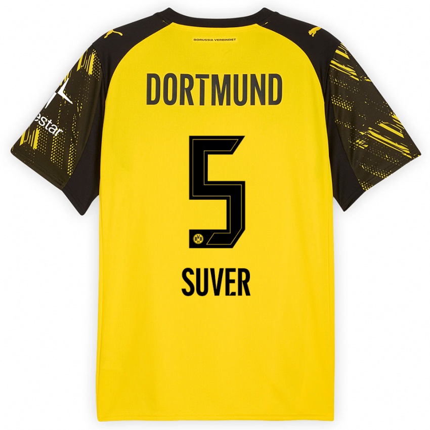 ילדים מריו שובר #5 צהוב שחור ג'רזי ביתית 2025/26 חולצה קצרה