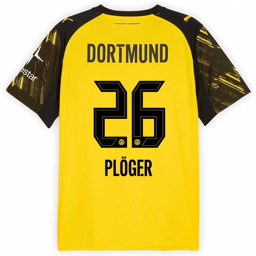 ילדים דאסטין פלגר #26 צהוב שחור ג'רזי ביתית 2025/26 חולצה קצרה