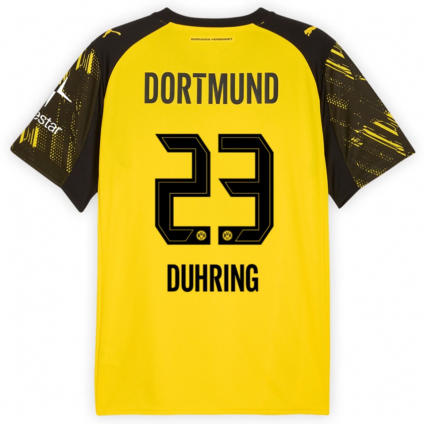 ילדים מארק ניקלאס דוהרינג #23 צהוב שחור ג'רזי ביתית 2025/26 חולצה קצרה