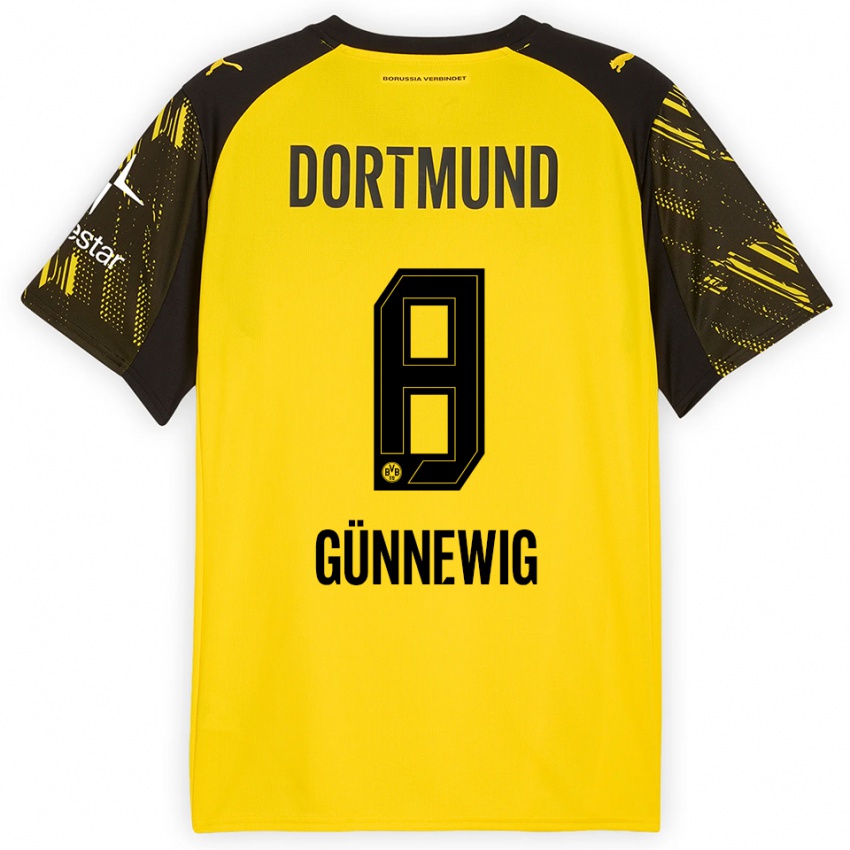 ילדים נורין גינוויג #8 צהוב שחור ג'רזי ביתית 2025/26 חולצה קצרה