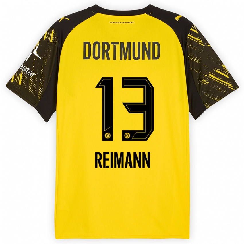 ילדים Paula Reimann #13 צהוב שחור ג'רזי ביתית 2025/26 חולצה קצרה