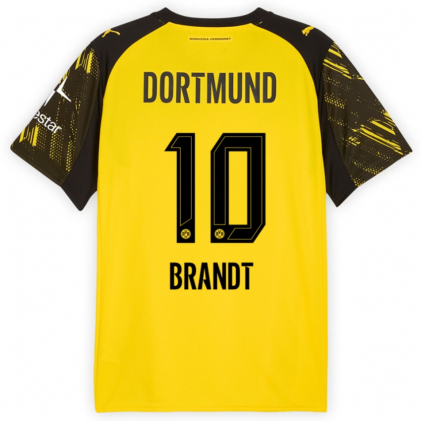 ילדים יוליאן בראנדט #10 צהוב שחור ג'רזי ביתית 2025/26 חולצה קצרה