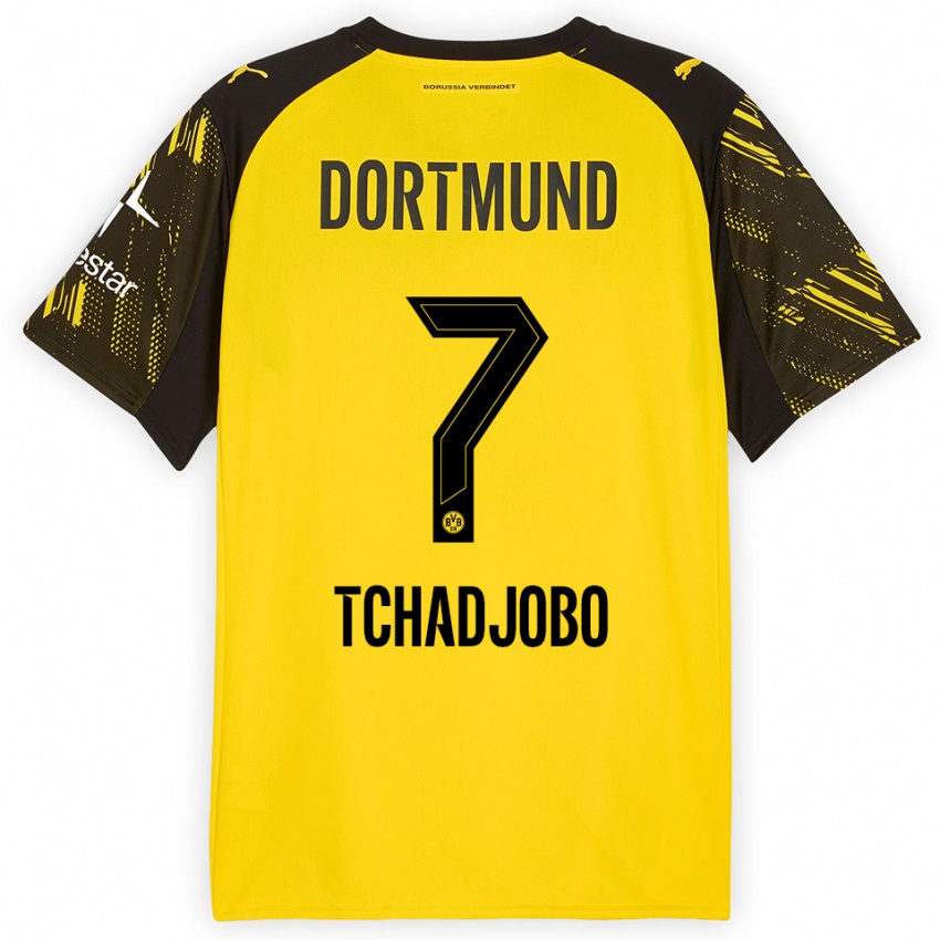 ילדים דיא צ'דג'ובו #7 צהוב שחור ג'רזי ביתית 2025/26 חולצה קצרה